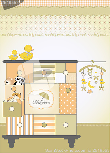 Image of new baby greeting card with nice closed