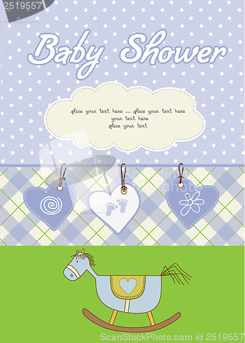 Image of new baby boy shower card