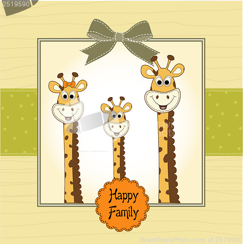 Image of  happy giraffe family