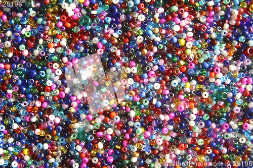 Image of multi-colored seed beads