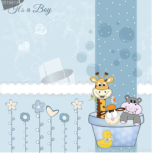 Image of baby boy shower card