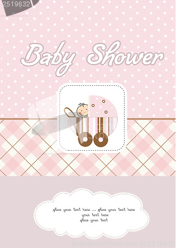 Image of baby girl announcement card