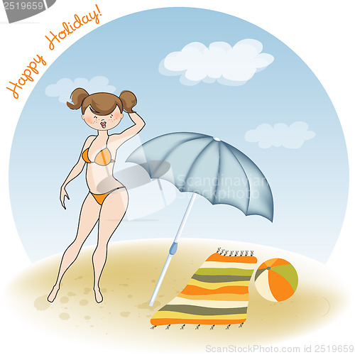 Image of sexy women on the beach