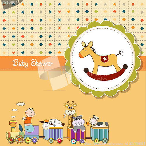 Image of funny cartoon baby shower card