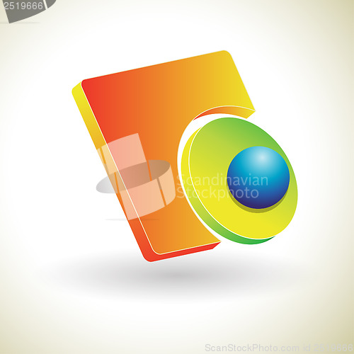 Image of 3d abstract sign