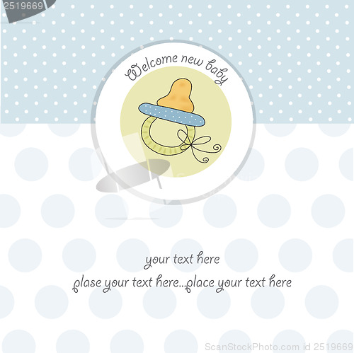 Image of new baby boy shower card