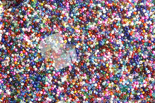 Image of multi-colored seed beads