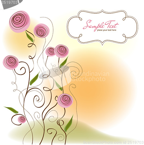 Image of seamless pattern background with flowers