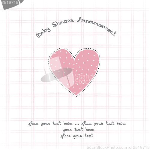 Image of baby shower card with heart