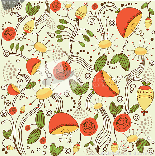 Image of seamless pattern background with flowers