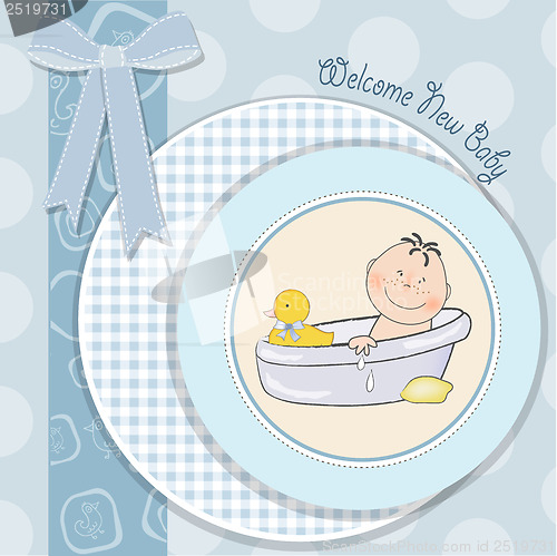 Image of baby boy shower card