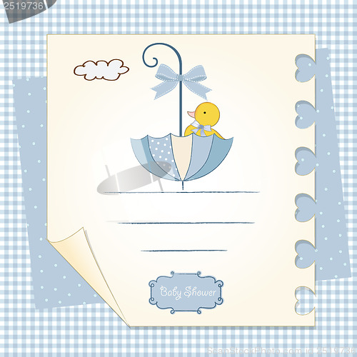 Image of baby shower card with umbrella