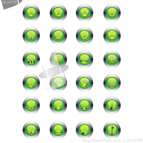 Image of internet icon, social media icon set