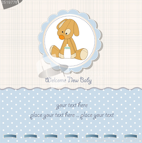 Image of baby shower card with puppy