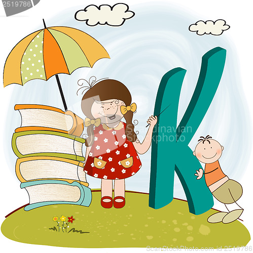 Image of children alphabet letters
