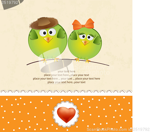 Image of Birds couple in love