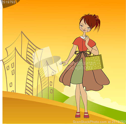 Image of girl at shopping