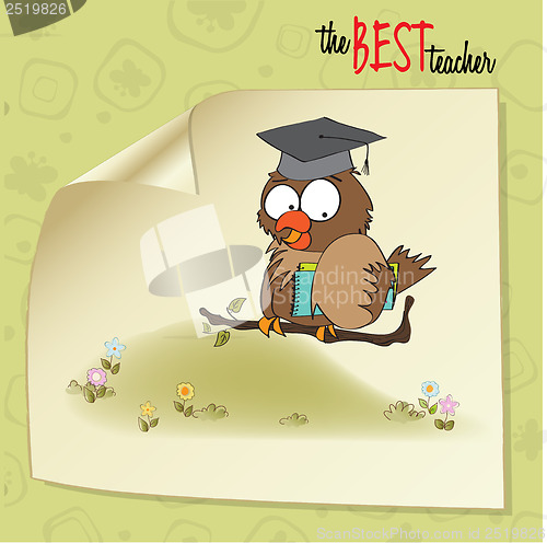 Image of Owl Teacher in vector format