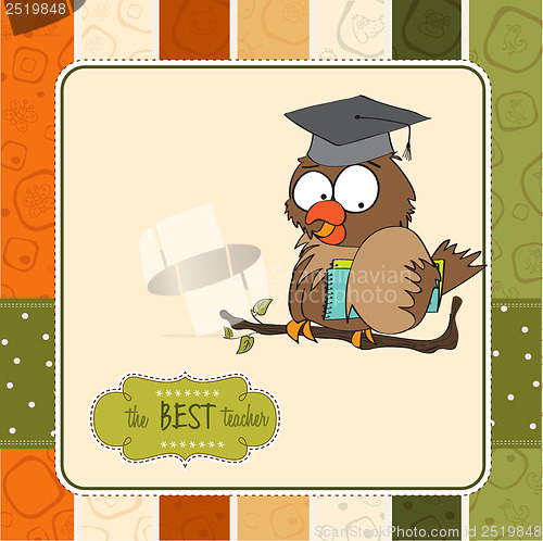 Image of Owl Teacher in vector format
