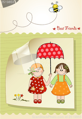 Image of best friends greeting card