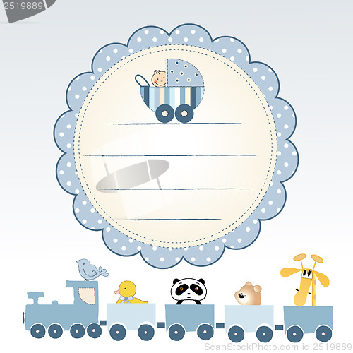 Image of delicate baby announcement card