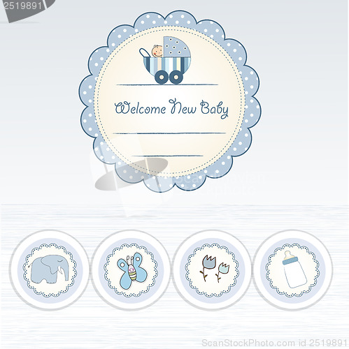 Image of baby boy announcement card