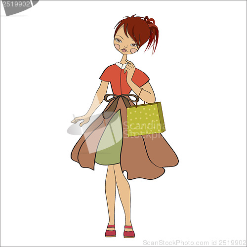 Image of girl at shopping