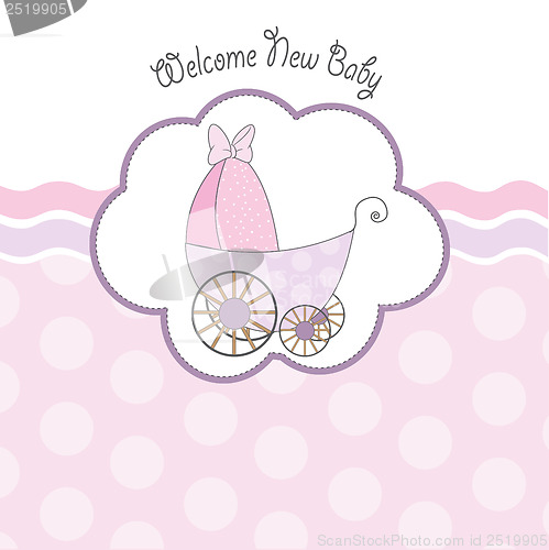 Image of baby girl announcement card
