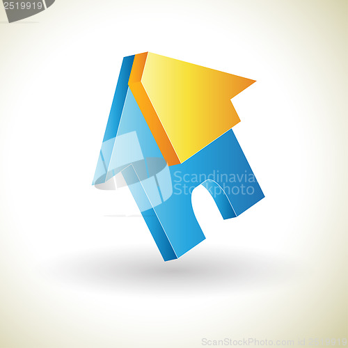Image of 3d abstract sign