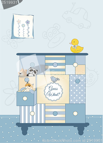 Image of new baby greeting card with nice closed