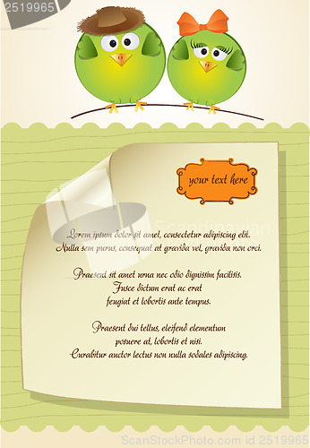 Image of Birds couple in love