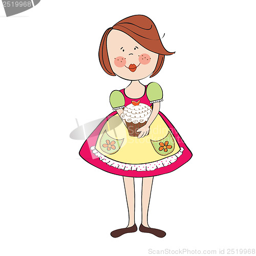 Image of girl with birthday cake