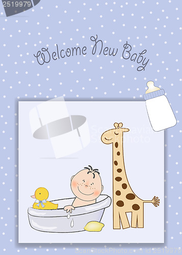 Image of baby boy shower card