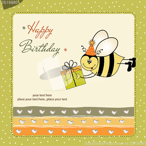 Image of birthday card with bee