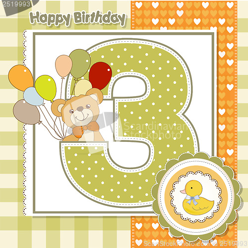 Image of the third anniversary of the birthday card