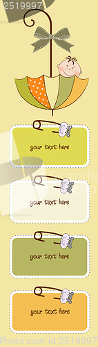 Image of baby shower card with umbrella