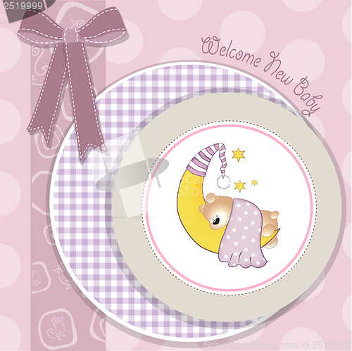 Image of delicate baby announcement card