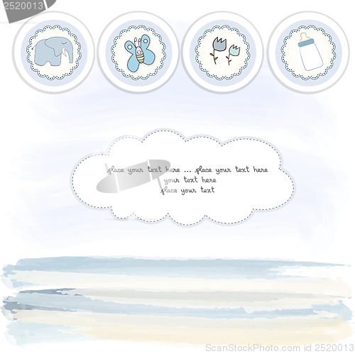 Image of baby boy announcement card