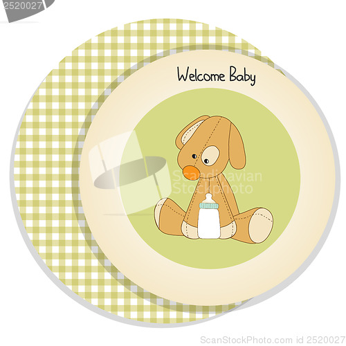 Image of baby shower card with puppy