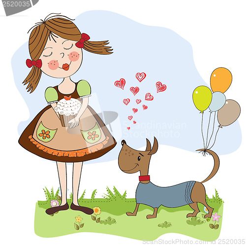 Image of girl with birthday cake