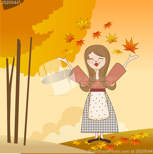 Image of autumn girl