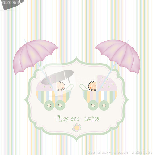 Image of twins shower announcement