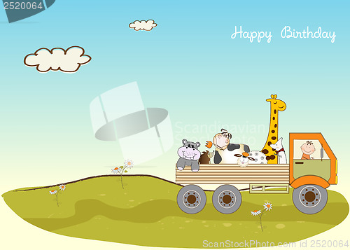 Image of birthday card with toys