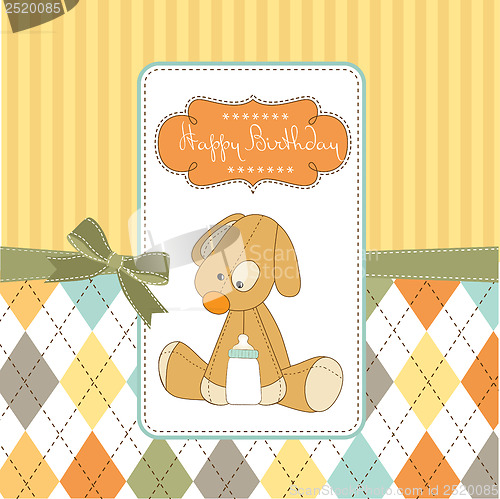 Image of baby shower card with puppy