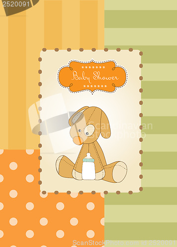 Image of baby shower card with puppy