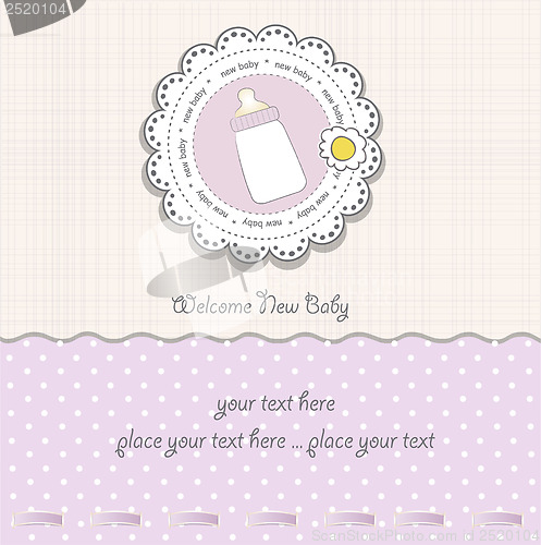 Image of baby girl shower card