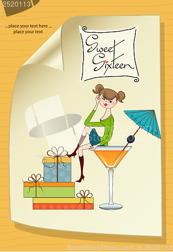 Image of Attractive young girl sitting on the edge of a glass. Glamorous 