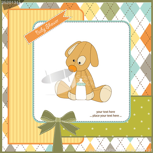 Image of baby shower card with puppy