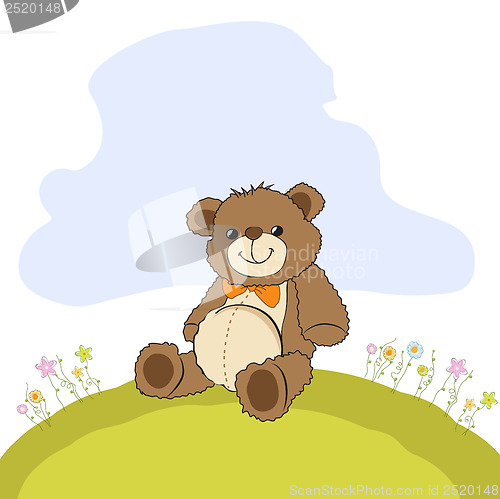 Image of card with a teddy bear
