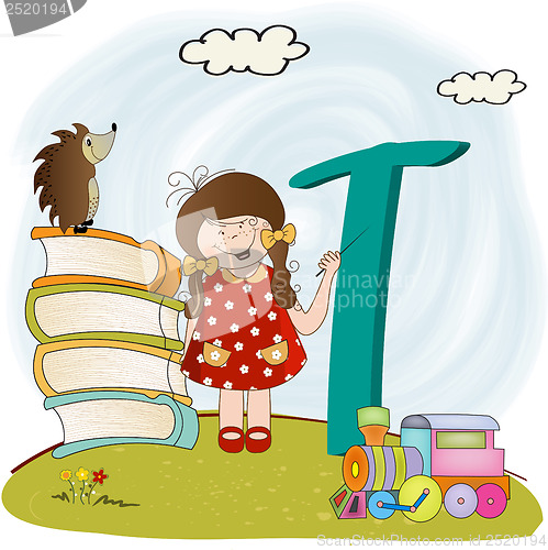 Image of children alphabet letters ' t'